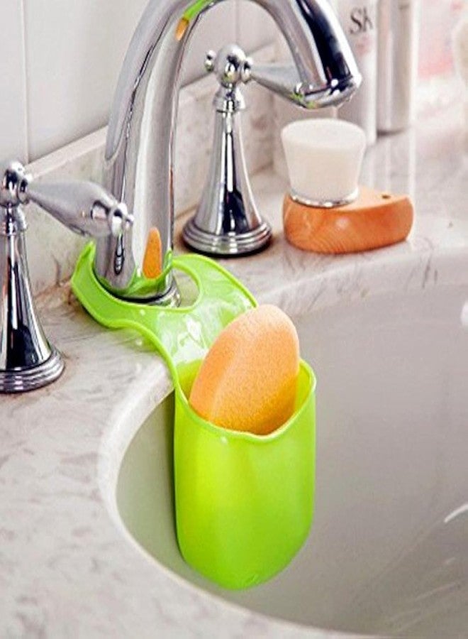 Pindia Convenient Sponge Holder Sink Holder Soap Dish Clean & Dry Soap Holder Kitchen Gadget Organizer - Image 1